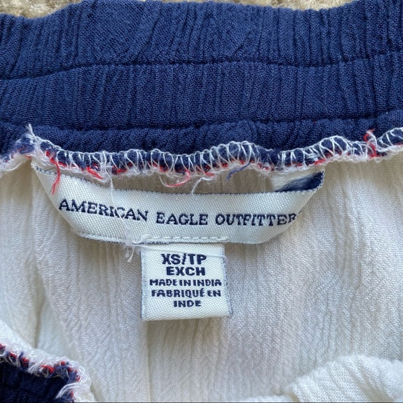 American Eagle Tie Shoulder Off the Shoulder Top - Picture 3 of 4